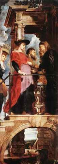 Rubens Descent from the Cross detail left wing A4 Photo Print