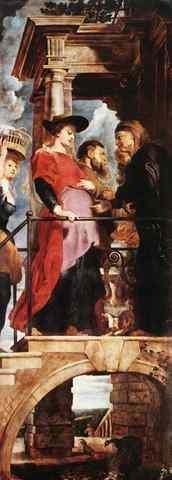 Rubens Descent from the Cross detail left wing A4 Photo Print