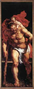 Rubens Descent from the Cross detail outside left A4 Photo Print