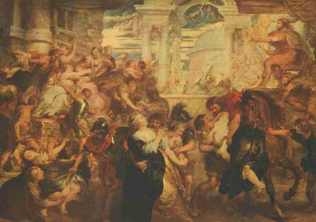 Rubens PP 1913 Abduction of the Sabine Women A4 Photo Print