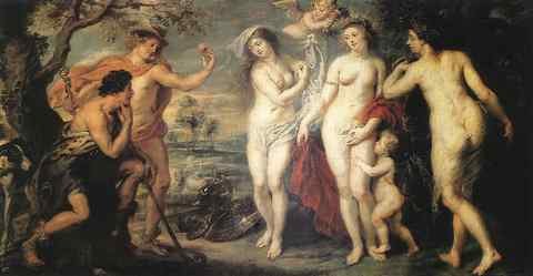Rubens The Judgment of Paris c1639 A4 Photo Print