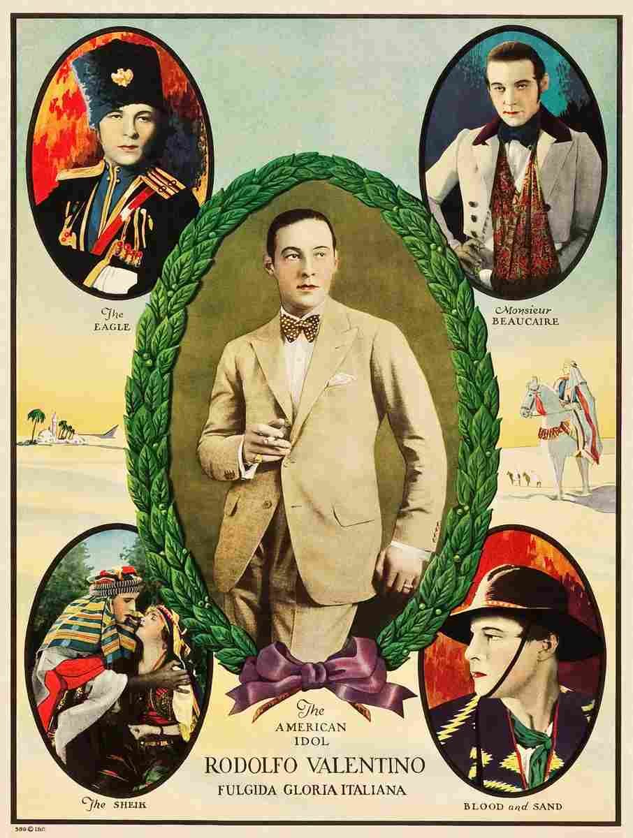 Rudolph Valentino Poster 01 film star poster A4 Photo Print