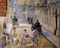 Rue Mosnier With Road Menders 1878 A4 Photo Print