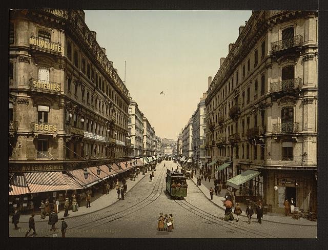 Rue de la Republic Lyons Vintage A4 Photo Print