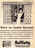 Rufflete Curtains 1943 1940s Vintage Retro Advert Poster