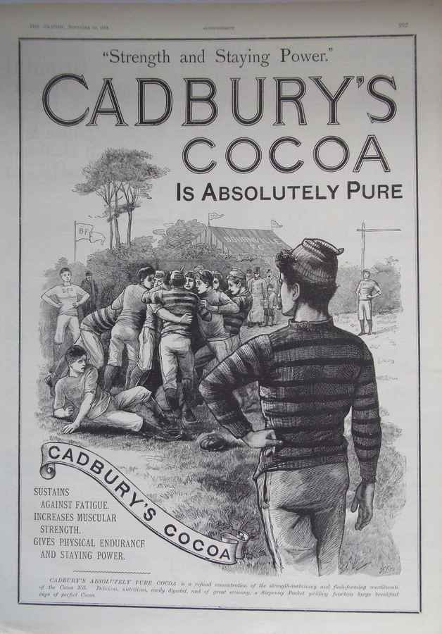 Rugby Cadbury barber advert A4 Photo Print