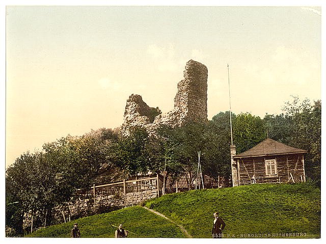 Ruined castle Rothenburg Hartz Vintage A4 Photo Print