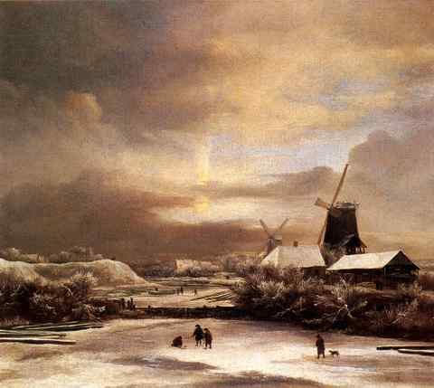 Ruisdael Jacob Issaksz Van Winter Landscape A4 Photo Print