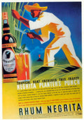 Rum Negrita Planter 1930s Vintage Retro Advert Poster