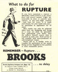 Rupture Brook Office 1940s Vintage Retro Advert Poster