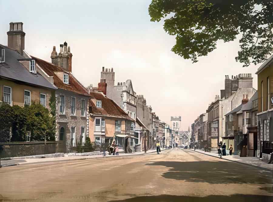 Rural Dorset Dorchester High St A4 Photo Print
