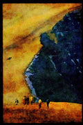 Rural England UK 374012 Walkers In Brecon Beacons, With Pen Y Fan In Background A4 Limited Edition Watercolour Print