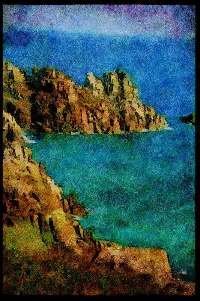 Rural England UK 374025 Cornish Coast A4 Limited Edition Watercolour Print
