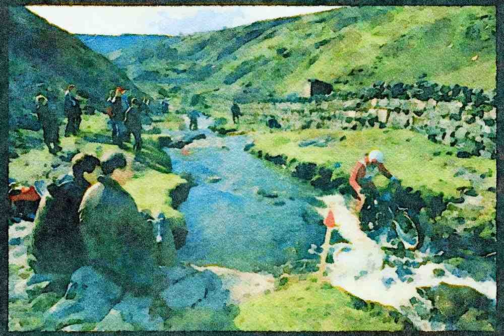 Rural England UK 374035 Scott Motorcycle Trail, Yorkshire Dales A4 Limited Edition Watercolour Print