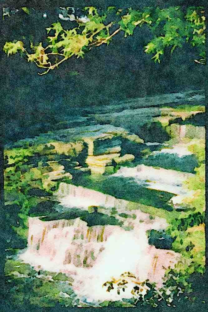 Rural England UK 374040 Aysgarth Falls A4 Limited Edition Watercolour Print