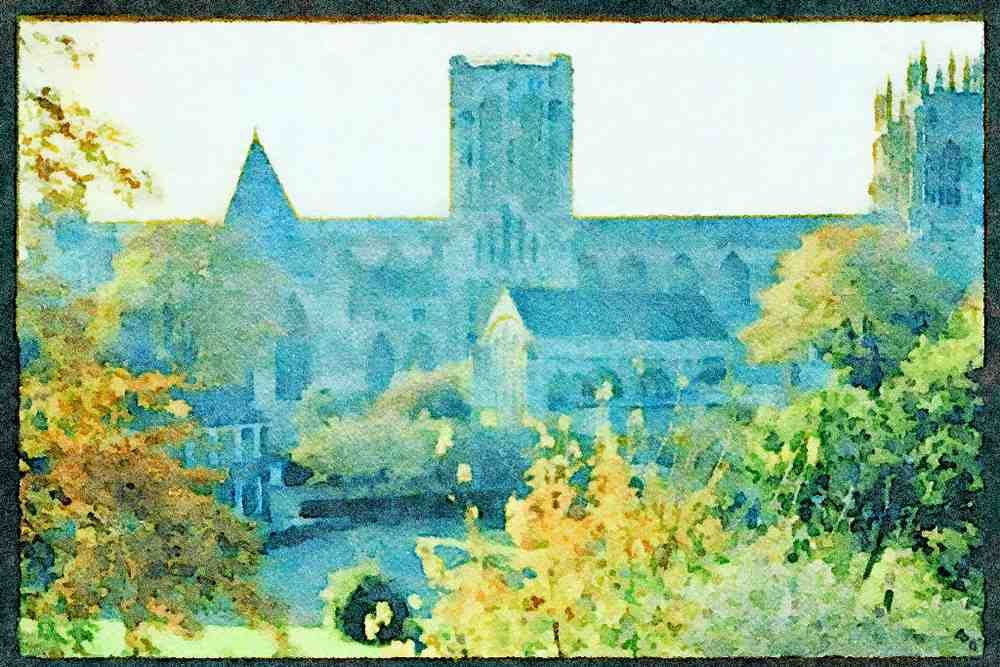 Rural England UK 374047 York Minister Skyline A4 Limited Edition Watercolour Print