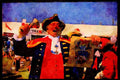 Rural England UK 374056 Town Crier A4 Limited Edition Watercolour Print