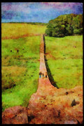 Rural England UK 374067 Hadrian's Wall A4 Limited Edition Watercolour Print
