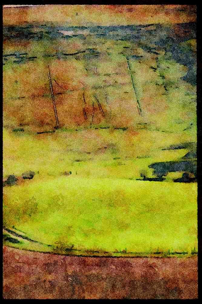Rural England UK 374084 Long Man Of Wilmington, Wilmington Village, East Sussex A4 Limited Edition Watercolour Print