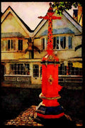 Rural England UK 374089 Old Town Pump, Faversham, Kent A4 Limited Edition Watercolour Print