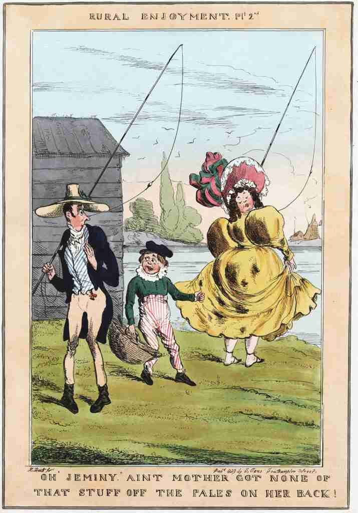 Rural Enjoyment 1829a Cartoon Joke 001 Vintage A4 Photo Print