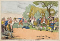 Rural Quoits Game GB Cartoon Vintage Retro Advert Poster