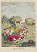 Rural Sports Haystack GB Cartoon Vintage Retro Advert Poster