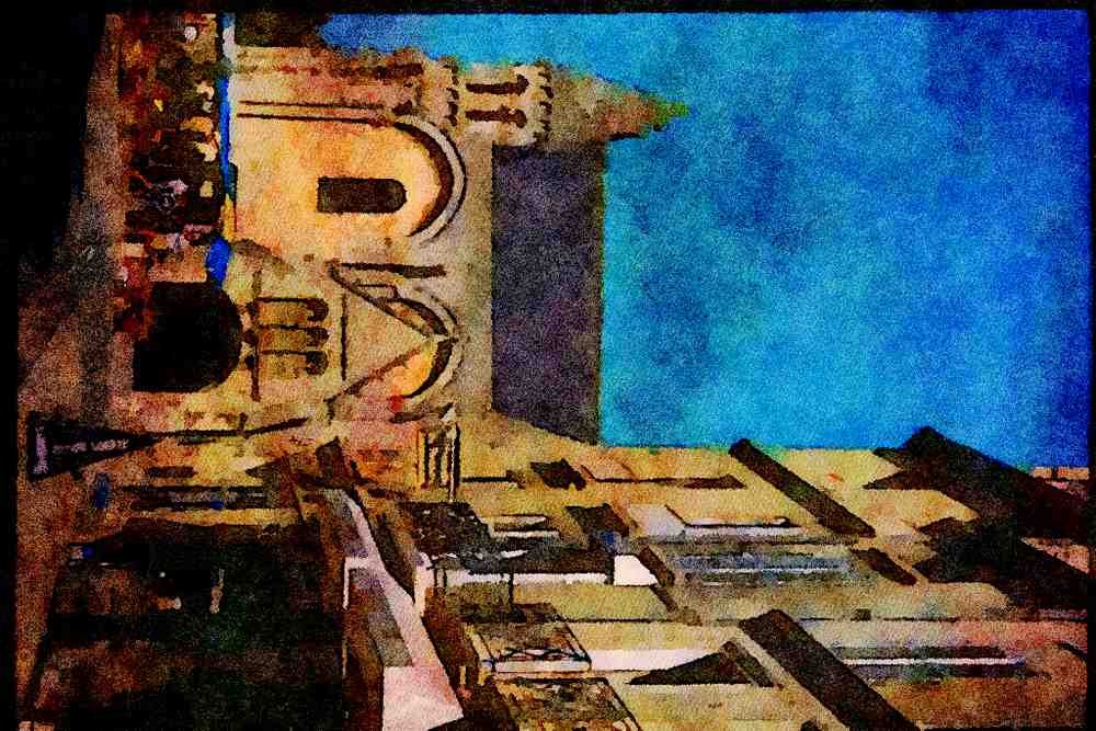 Rural Village France 174073 Town Of Sarlat A4 Limited Edition Watercolour Print