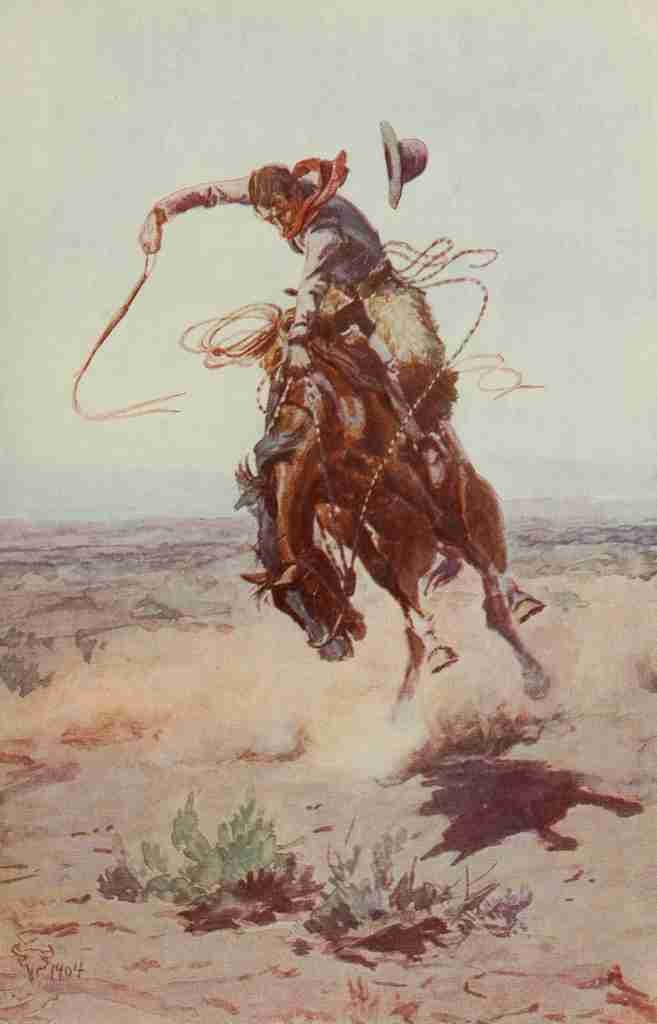 Russell Charles M 1864 1926 Scribners 37 1905  A Bad Hoss A4 Photo Print