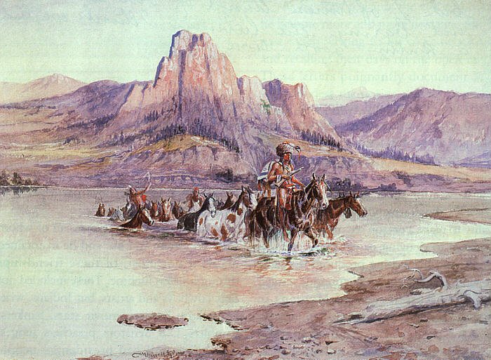 Russell Charles M American 1864 19 Art A4 Photo Print