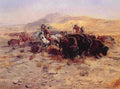 Russell Charles Marion Buffalo Hunt A4 Photo Print