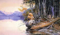 Russell Charles Marion Indian Camp Lake Mcdonald A4 Photo Print