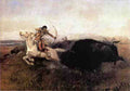 Russell Charles Marion Indians Hunting Buffalo A4 Photo Print