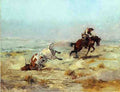 Russell Charles Marion Lassoing A Steer A4 Photo Print
