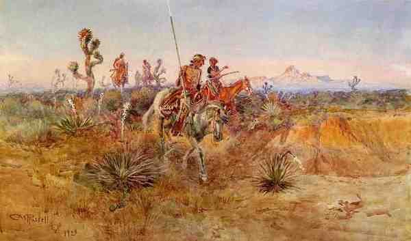 Russell Charles Marion Navajo Trackers A4 Photo Print