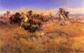 Russell Charles Marion Running Buffalo A4 Photo Print