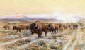 Russell Charles Marion The Bison Trail A4 Photo Print