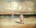 Russell Two Girls Playing by the Seashore Art A4 Photo Print