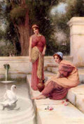 Ryland Henry Two Classical Maidens And A Swan A4 Photo Print