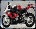 S 1000 Rr 2012 3 A4 Photo Print Motorbike Vintage Aged