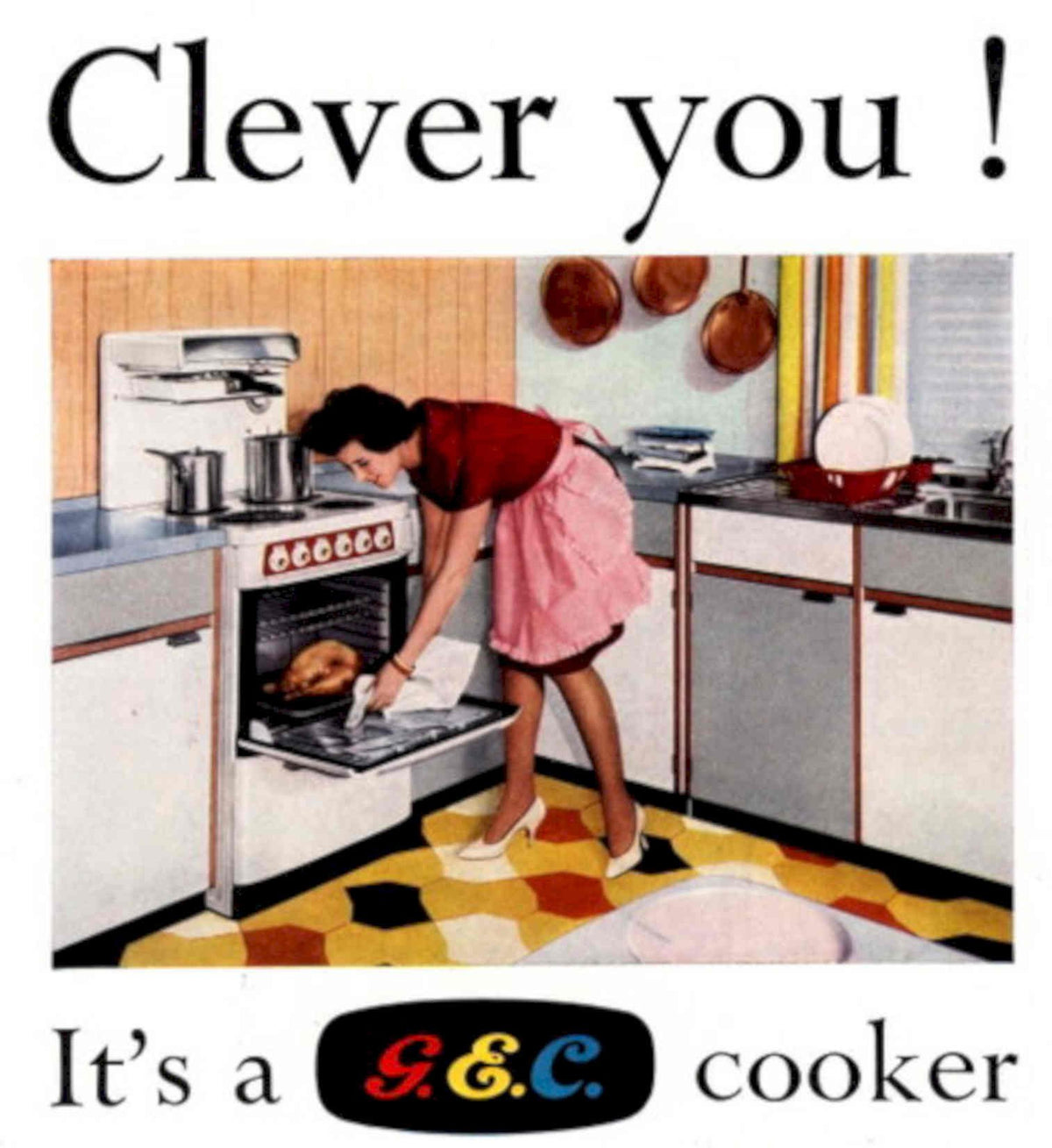 S C Cooker 1950s Vintage Retro Advert Poster