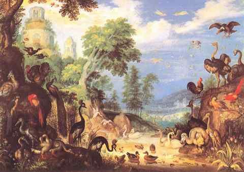 SAVERY Roelandt Landscape With Birds A4 Photo Print