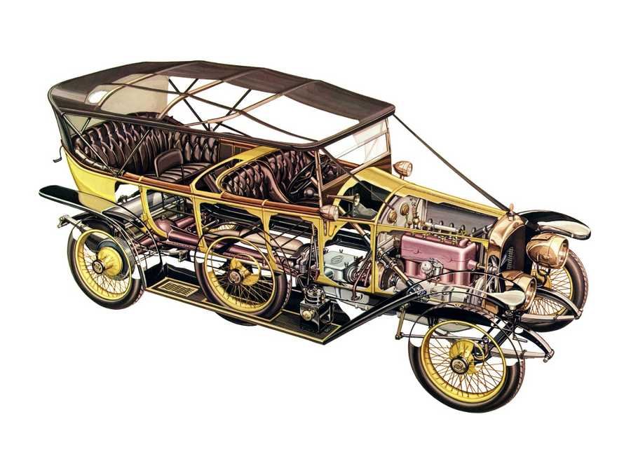 SCAT 18 30 HP Torpedo 1913 cutaway A4 Photo Print