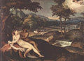SCHIAVONE Andrea Landscape With Jupiter And Io Art A4 Photo Print