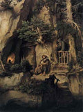 SCHWIND Moritz von A Player With A Hermit  A4 Photo Print