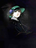 SEAD1014, Girl In A Green H Advert A4 Photo Print
