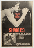 SHAM 69 1978 Punk Flyer A4 Photo Print