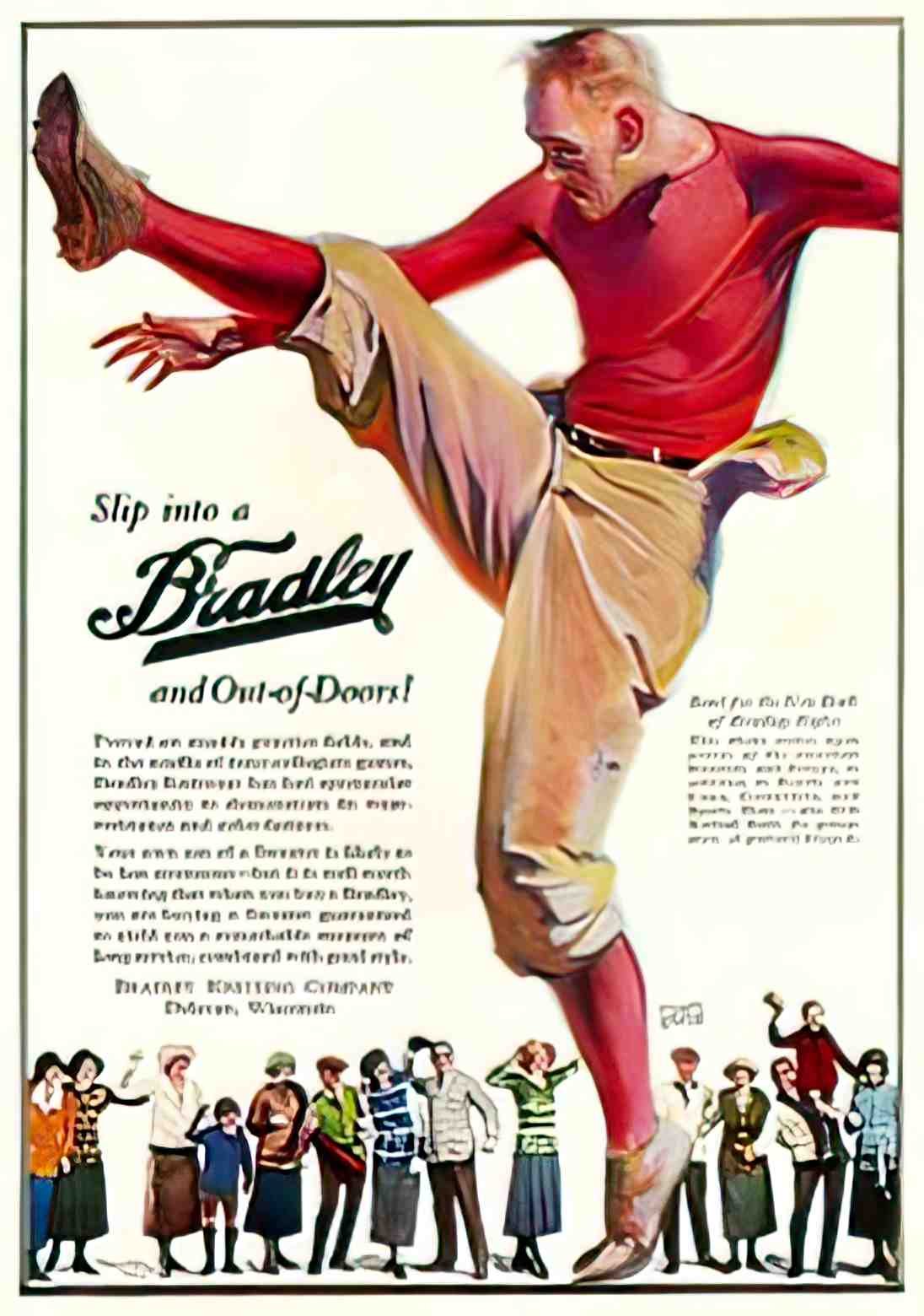 SPAF1001, Bradley US Footba Advert A4 Photo Print