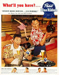 SPBW1002L, Pabst Beer, Bowl Advert A4 Photo Print