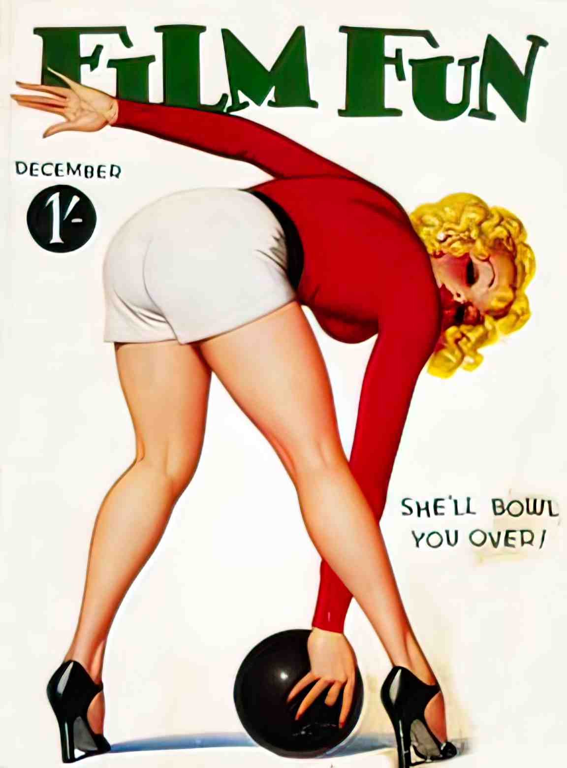 SPBW1007, Film Fun Bowling  Advert A4 Photo Print